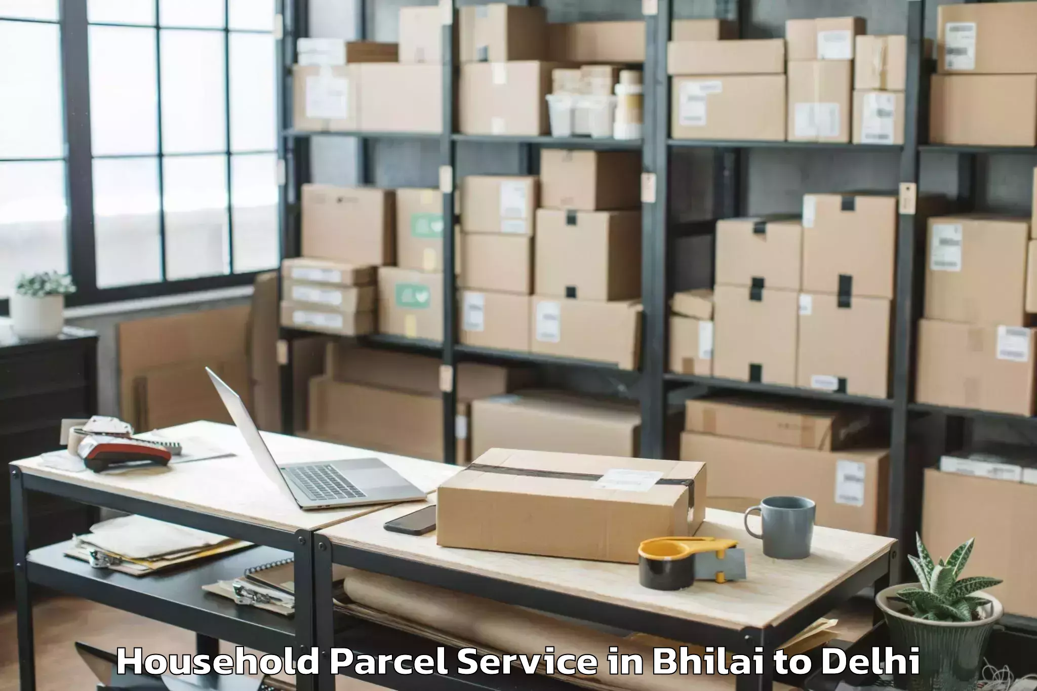 Book Bhilai to Flatted Factory Complex Okhla Household Parcel Online